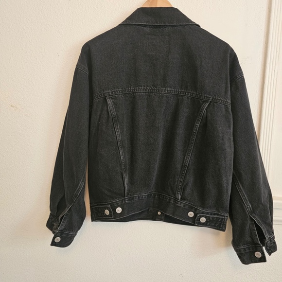 Levi's Black Fit Trucker Jean Jacket in Black Size S - Picture 2 of 5